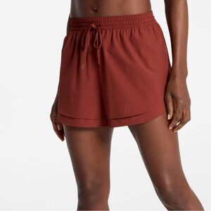 CALIA Women’s High-Rise Step Up Shorts Small Red Brown Athletic NWT